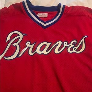 Atlanta Braves baseball jersey Mitchell and Ness